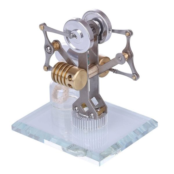 Stirling Engine Kit Miniature Balance Stirling Engine Model Toy With Crystal Glass Bottom Fashion - Image 4