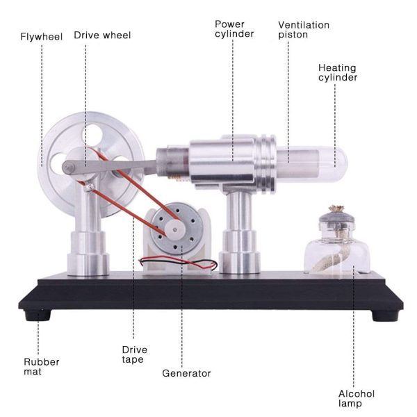 Stirling Engine Kit DIY Stirling Motor Generator Model External Combustion Engine Educational Toy Hot on Sale - Image 5